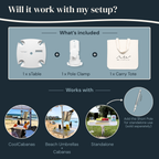 sTable - Portable Picnic Table for Beach Umbrellas and Cabanas